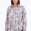 Women Foxcroft Tops | Boyfriend Plus No Iron Paisley Tunic Multi Paisley