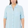 Women Foxcroft Tops | Tamara Plus Cotton Gauze Shirt