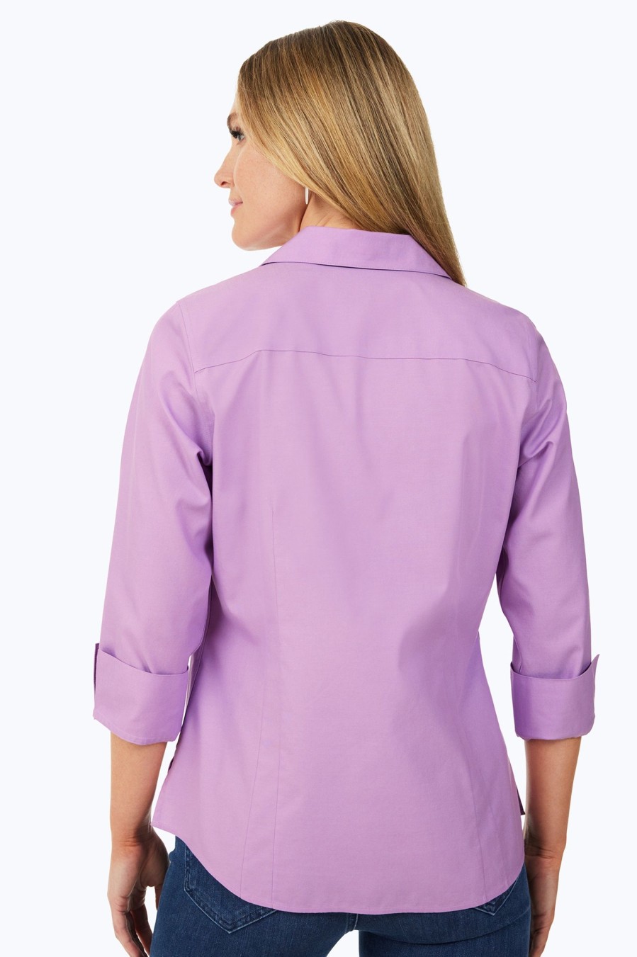 Women Foxcroft Tops | Taylor Essential Pinpoint Non-Iron Shirt