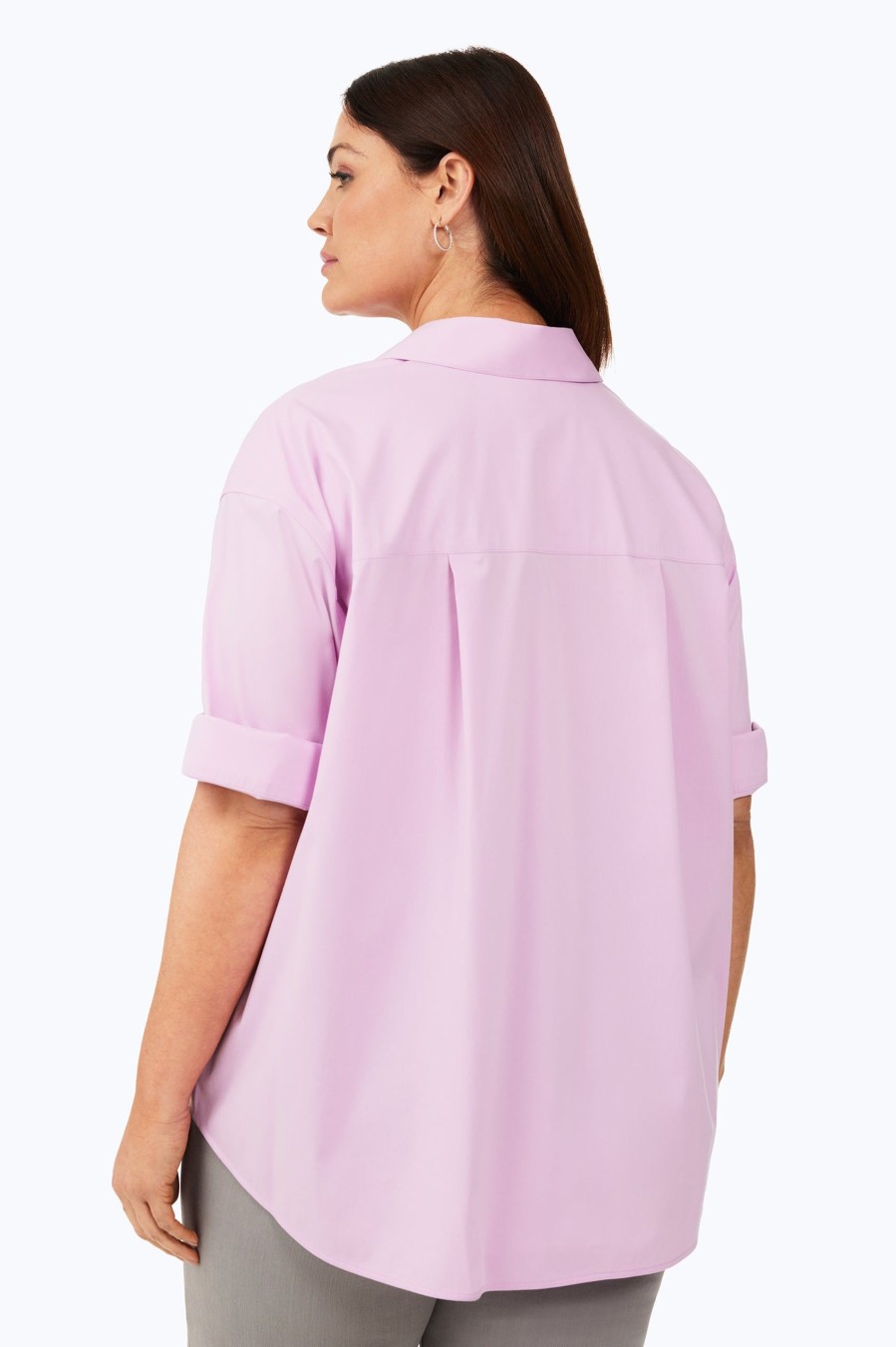 Women Foxcroft Tops | Joanna Plus Stretch Non-Iron Tunic