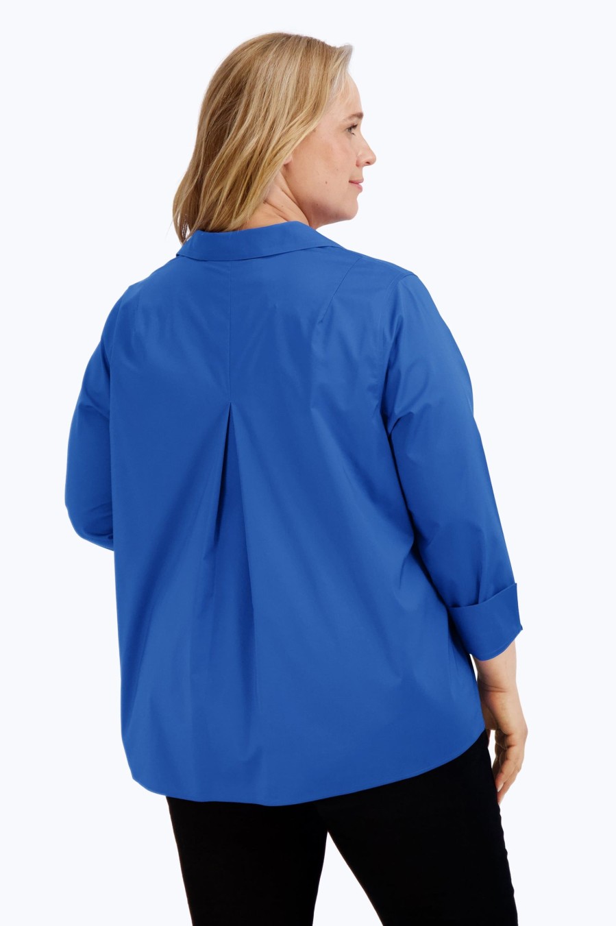 Women Foxcroft Tops | Agnes Plus Stretch No Iron Popover Shirt