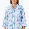 Women Foxcroft Tops | Lucie Plus Non-Iron Tropical Paint Shirt Multi Tropical Paint