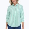 Women Foxcroft Tops | Charlie Stretch No Iron Stripe Shirt