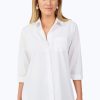 Women Foxcroft Tops | Anna Stretch Non-Iron Tunic White