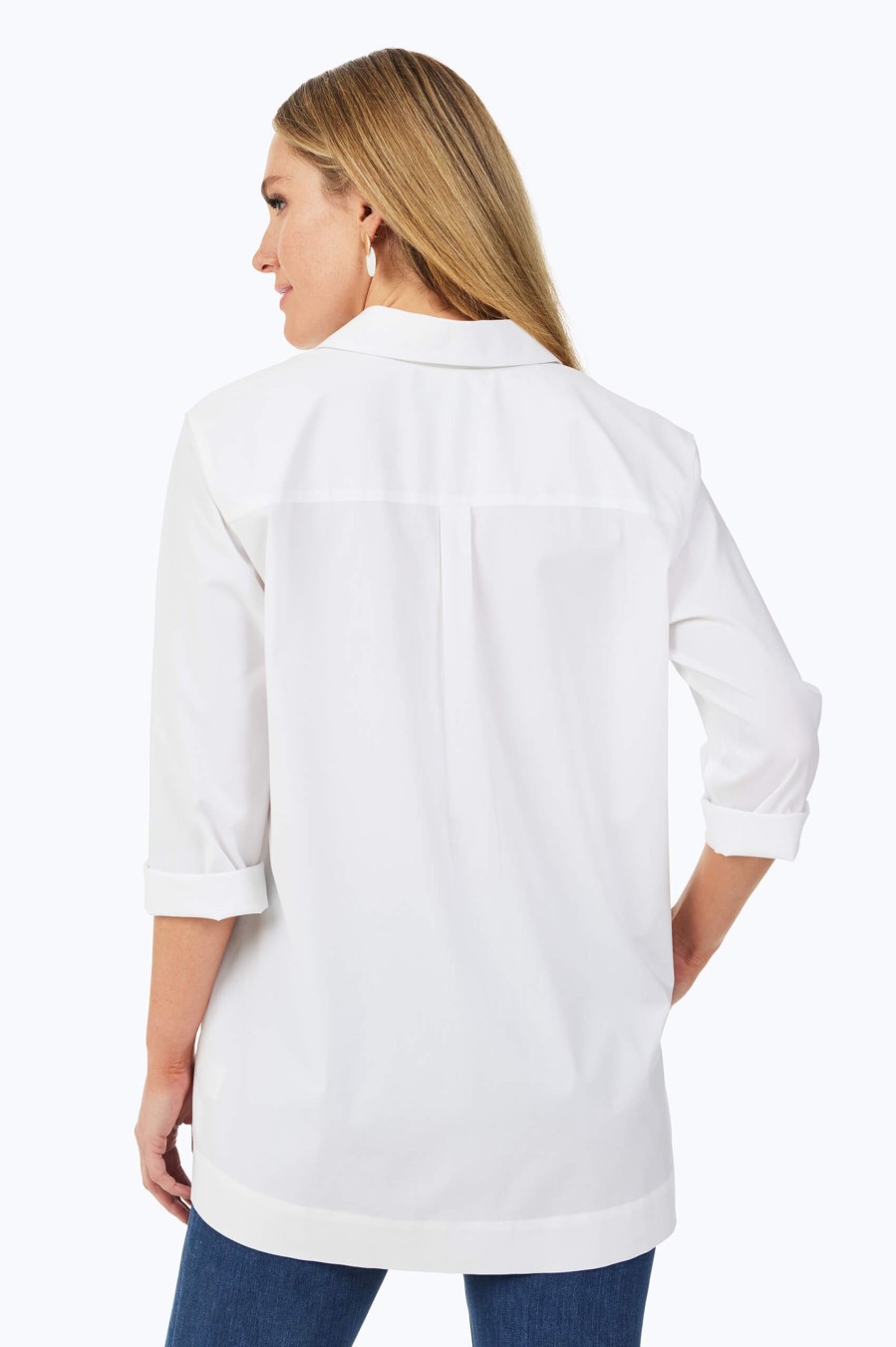 Women Foxcroft Tops | Anna Stretch Non-Iron Tunic White