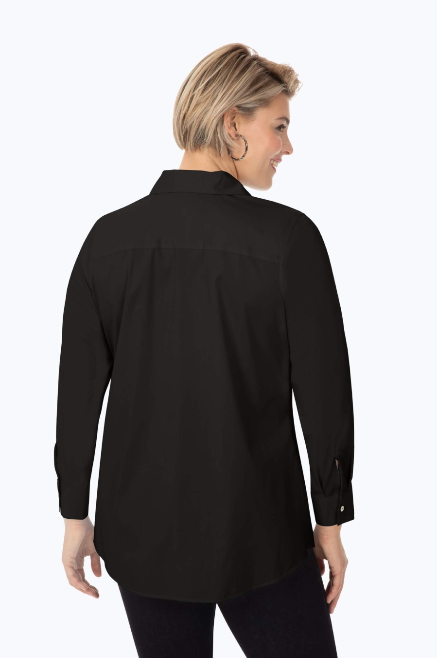 Women Foxcroft Tops | Cici Plus Essential Stretch Non-Iron Tunic