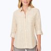 Women Foxcroft Tops | Zoey Non-Iron Soft Python Shirt Ivory Multi Soft Python