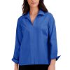 Women Foxcroft Tops | Agnes Stretch No Iron Popover Shirt