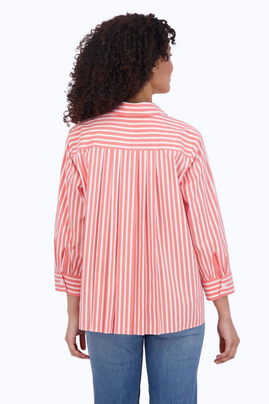 Women Foxcroft Tops | Sandra Stretch No Iron Stripe Shirt