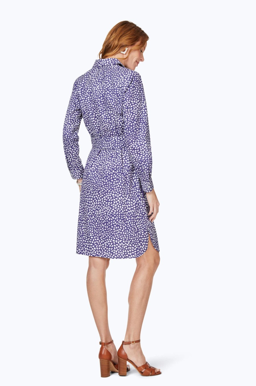 Women Foxcroft Dresses | Rainfall Non-Iron Dress Iris Bloom Rainfall