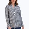 Women Foxcroft Tops | Pamela Stretch No Iron Stripe Shirt