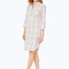 Women Foxcroft Dresses | Crinkle Airy Plaid Dress