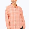 Women Foxcroft Tops | Rhea Plus Plaid Perfection Shirt