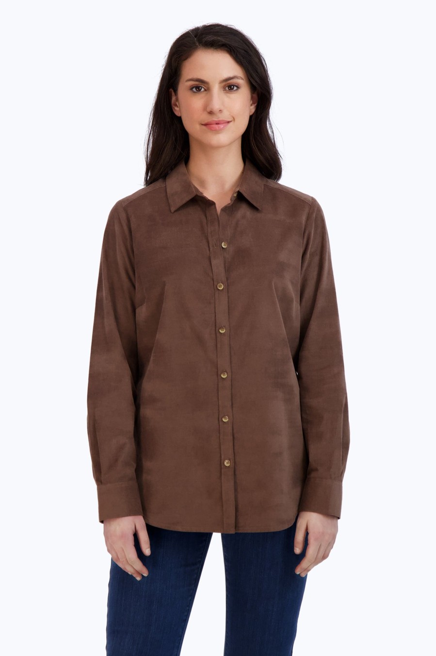 Women Foxcroft Tops | Haven Pinwale Corduroy Shirt