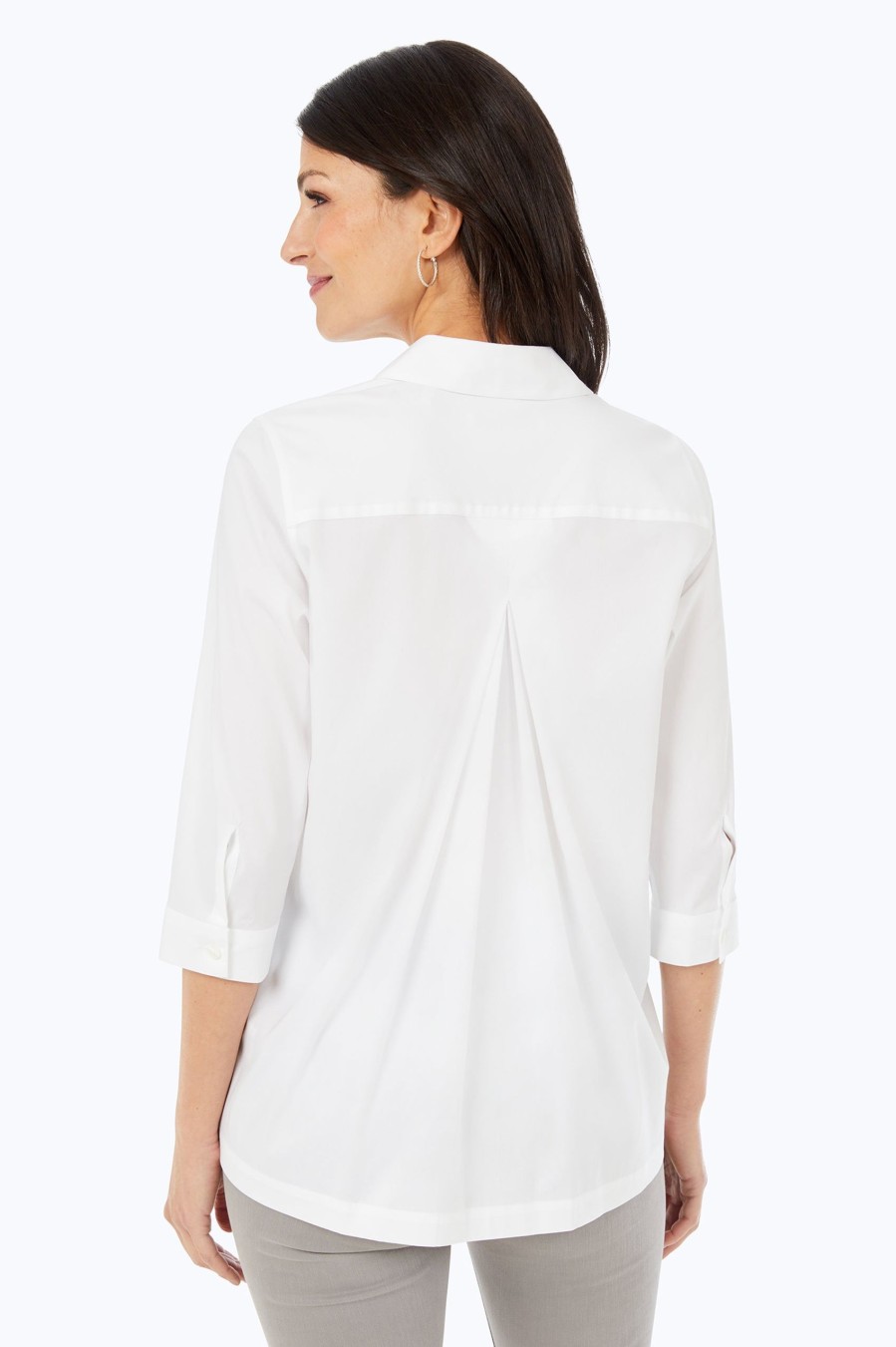 Women Foxcroft Tops | Kayla Stretch Non-Iron Shirt White