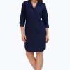 Women Foxcroft Dresses | Sloane Solid Crinkle Dress