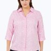 Women Foxcroft Tops | Lucie Plus Non-Iron Shirt Pink Panther