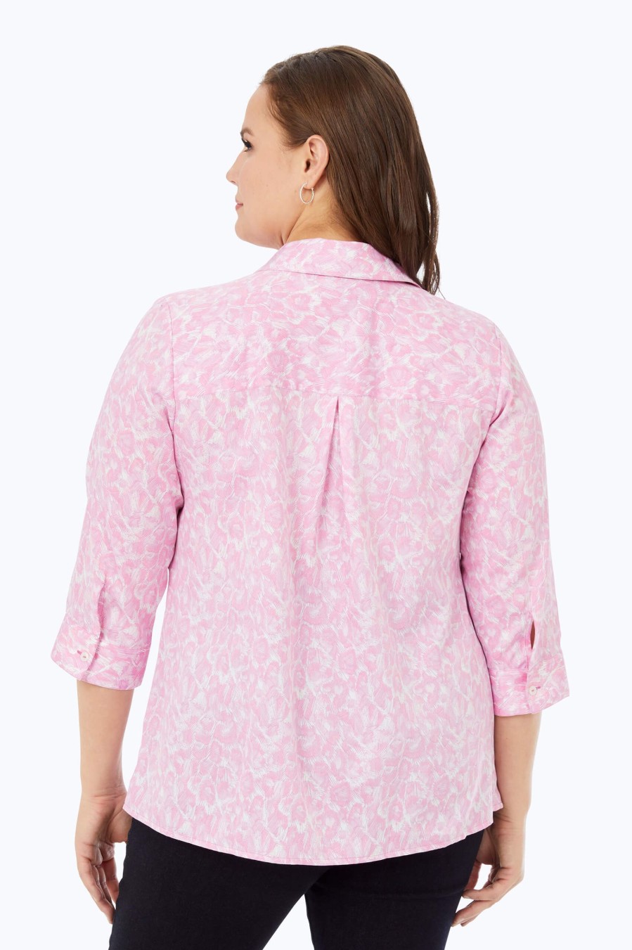 Women Foxcroft Tops | Lucie Plus Non-Iron Shirt Pink Panther