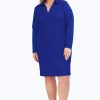 Women Foxcroft Dresses | Angel Plus Solid Jersey Dress