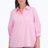 Women Foxcroft Tops | Frankie Plus Stretch No Iron Popover