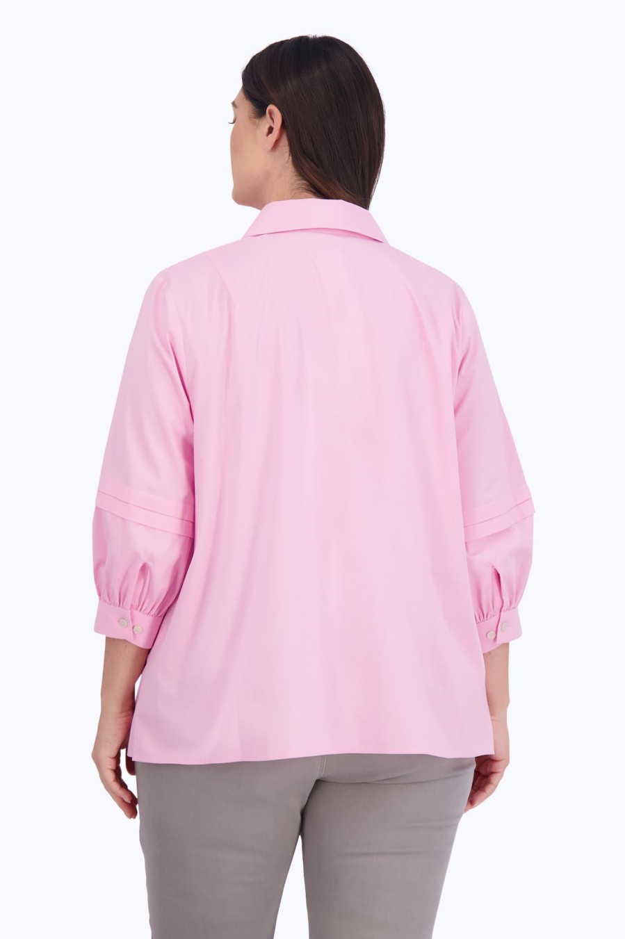 Women Foxcroft Tops | Frankie Plus Stretch No Iron Popover