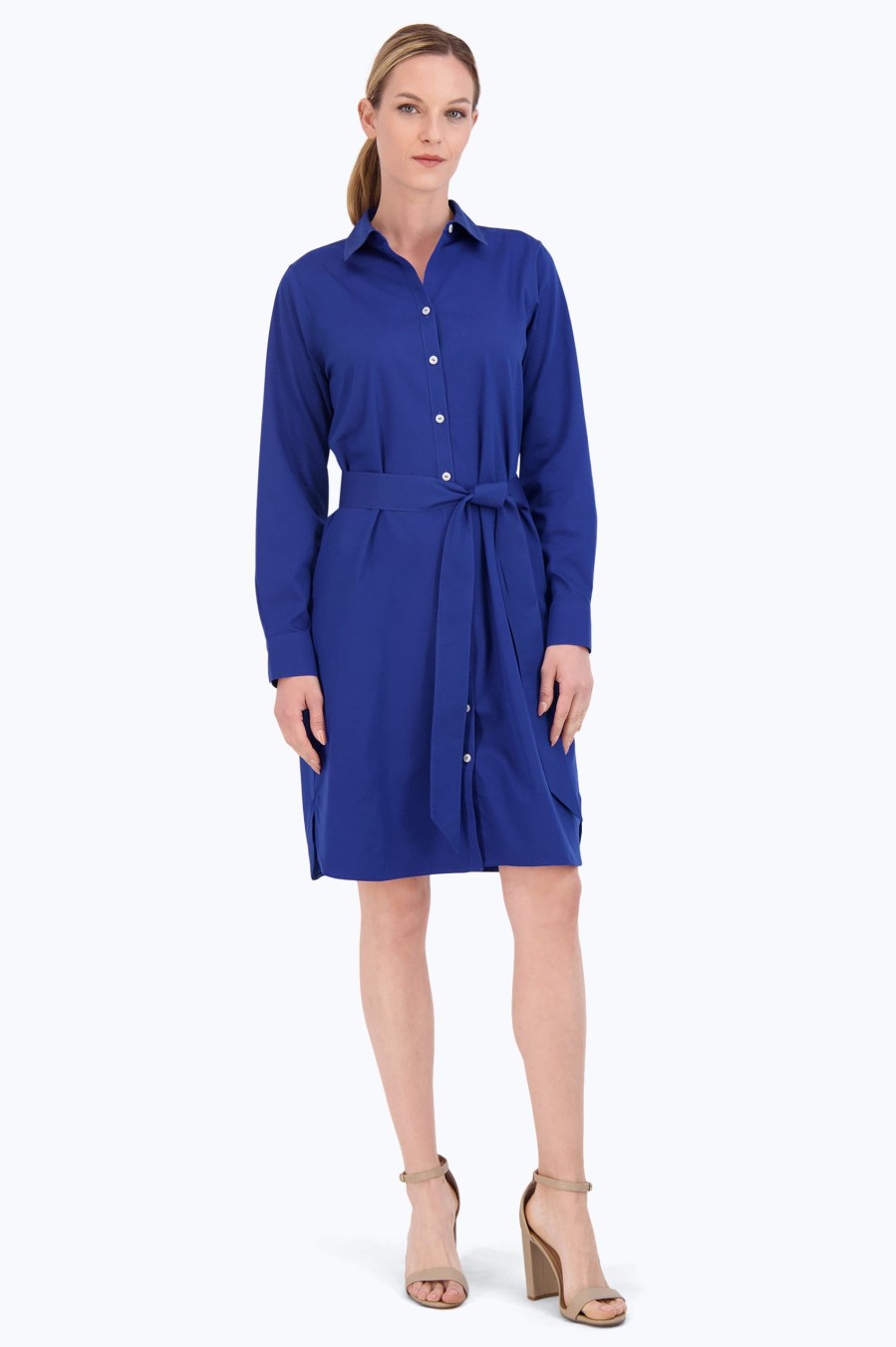 Women Foxcroft Dresses | Rocca Pinpoint No Iron Dress