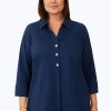 Women Foxcroft Tops | Pamela Plus Essential Stretch No Iron Tunic