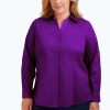 Women Foxcroft Tops | Taylor Plus Stretch No Iron Shirt