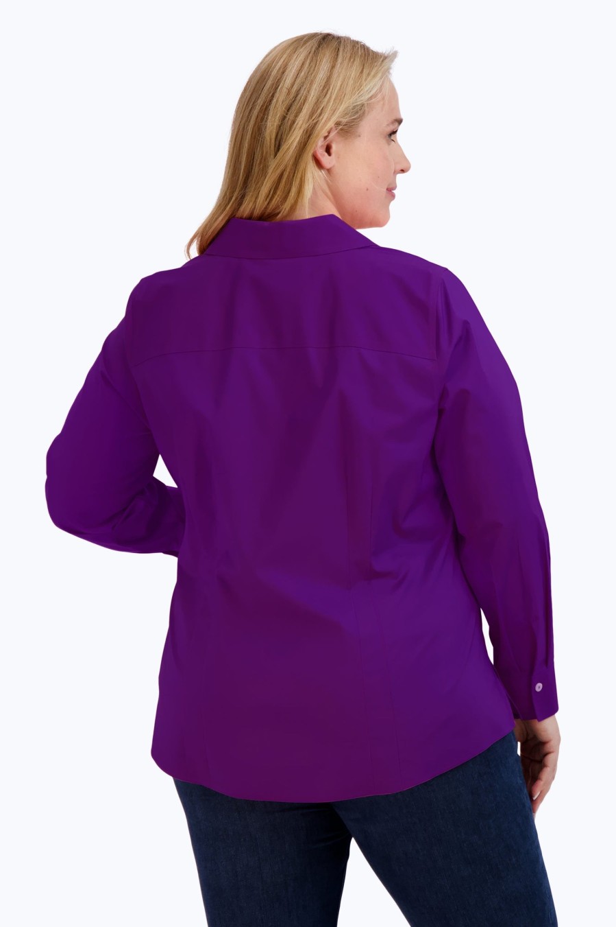 Women Foxcroft Tops | Taylor Plus Stretch No Iron Shirt